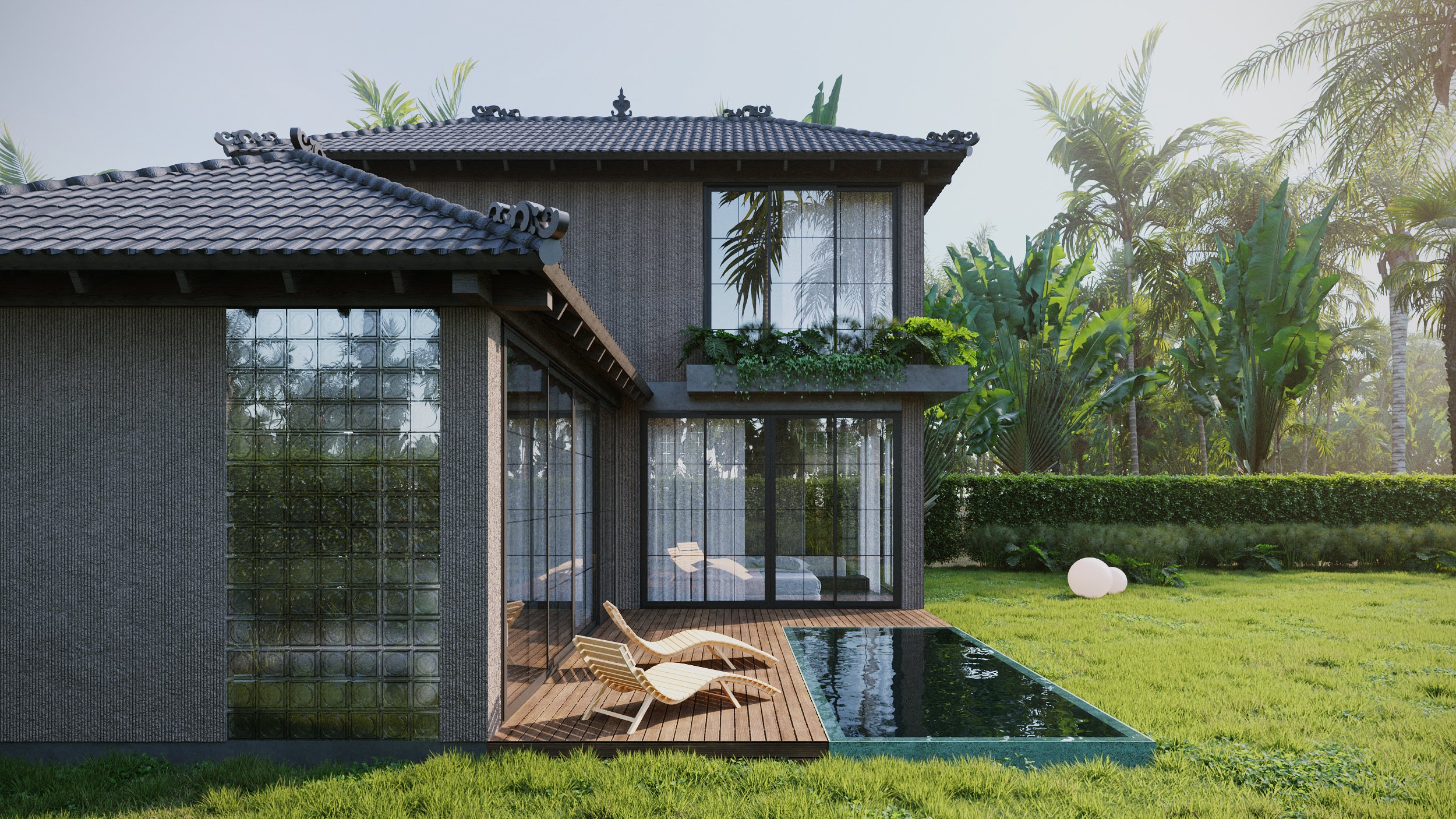 TROPICAL MODERN 2 BEDROOM VILLA FOR SALE LEASEHOLD IN UBUD BE-1996 